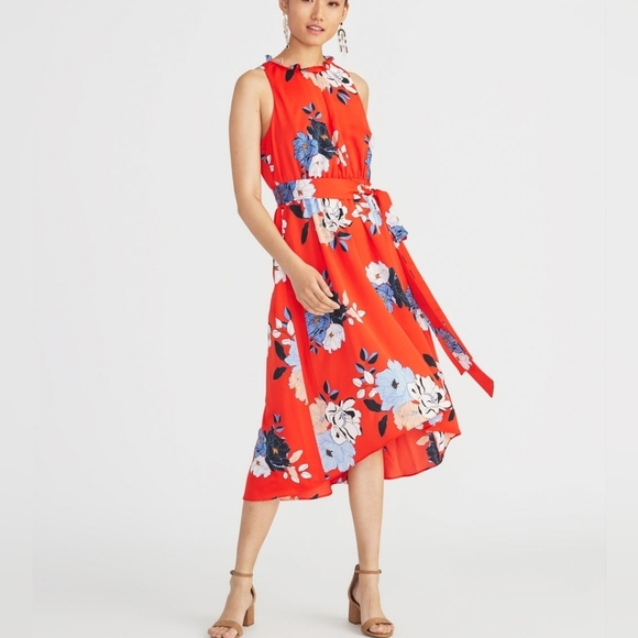 Rachel Rachel Roy Concetta Floral Print High Low Midi Femenine Dress Size 3X. - Picture 3 of 16